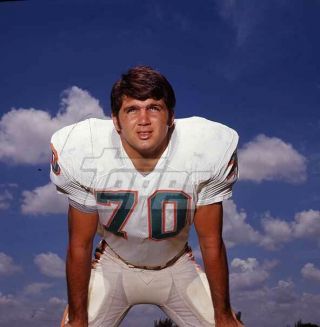 1971 Topps Football Card Color Negative.  Jim Riley Dolphins
