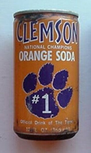 1981 Clemson Football National Championship / Season Orange Soda Can