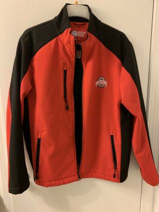 The Ohio State Red/black Full Zip Jacket Embroidered Logo Mens Size L
