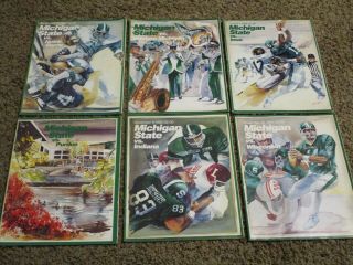 6 Vintage Michigan State Spartans Msu Football Programs 1986 L@@k