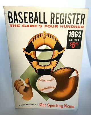 1962 Baseball Register The Game 