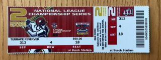 2005 Nlcs Game 2 Full Ticket - Houston Astros At St Louis Cardinals