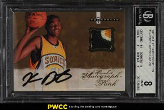 2007 Fleer Hot Prospects Kevin Durant Rookie Auto Patch /399 123 Bgs 8 (pwcc)