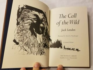 1977 Franklin Library Limited Edition The Call Of The Wild Jack London
