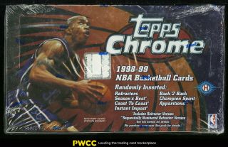 1998 Topps Chrome Bball Factory Hobby Box,  Nowitzki Carter Rookie? (pwcc)