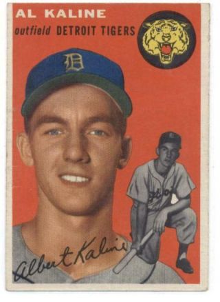 1954 Topps 201 Al Kaline Tigers Vg/ex Very Good/excellent (rc - Rookie Card)