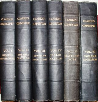 Adam Clarke - Bible Commentary - 6 Volume Hardback Set