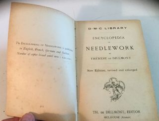 Vintage Encyclopedia Of Needlework By Th.  De Dillmont Hardcover 2