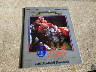 1994 Carroll College (waukesha Wisconsin) Ncaa Football Yearbook