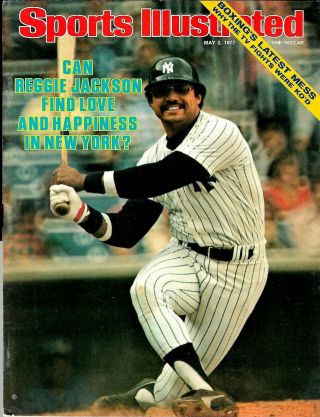 Reggie Jackson (yankees) Sports Illustrated No Label 5/2/77 Ex