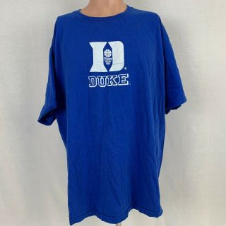 Duke Blue Devils Basketball T - Shirt NCAA College University ACC Blue Size 2XL 2
