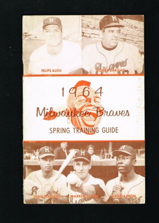 1964 Milwaukee Braves Mlb Baseball Press Media Guide