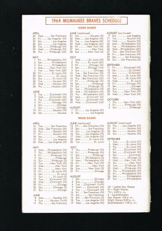 1964 Milwaukee Braves MLB Baseball Press Media Guide 2