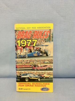 Vintage 1977 Nhra Drag Racing Rule Book Hot Rod