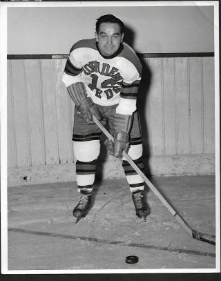 Hockey Photo: Marcel Fillion,  Providence Reds,  1946 - 47,  Ahl,  8x10,  B&w Glossy