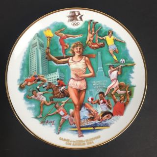 Olympics Commemorative Plate 1984 Xxiii Olympiad Games La Numbered Escalera Usa