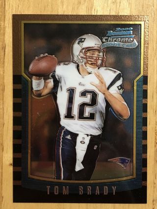 2000 Bowman Chrome 236 Tom Brady Rookie Card - Goat