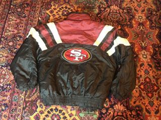 San Francisco 49ers Puffy Nfl Team Jacket Size Medium Euc