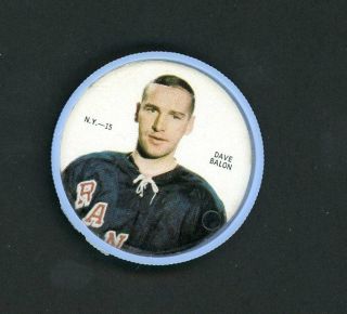 1968 - 69 Shirriff Hockey Coins N.  Y.  - 15 Dave Balon Rangers Sp