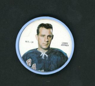 1968 - 69 Shirriff Hockey Coins N.  Y.  - 14 Larry Jeffrey Rangers Sp