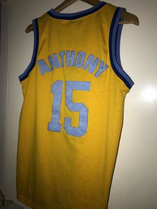 Nike Rewind Denver Nuggets Carmelo Anthony 15 Yellow Throwback Jersey M,  2 ‘76