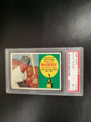 1960 Topps Willie Mccovey 316 Rookie Giants - Psa 7