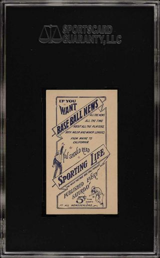 1911 M116 Sporting Life Frank ' Home Run ' Baker BLUE BACK SGC 6.  5 EXMT,  (PWCC) 2