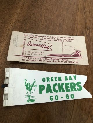 Green Bay Packers Nfl Football Vintage Car Antenna Flag