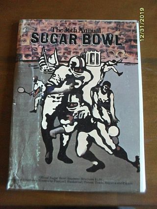 1969 Sugar Bowl Program Featuring Ole Miss And Arkansas