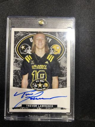 Trevor Lawrence 2018 Leaf Us Army All - American Tour White Autograph Ssp