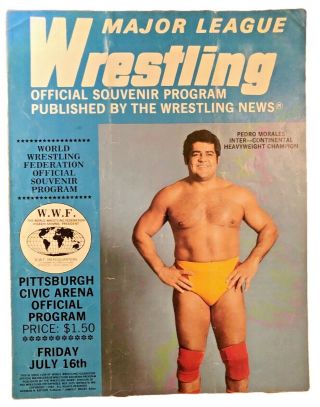 Vintage 1982 Wwf Pittsburgh Civic Arena Professional Wrestling Program