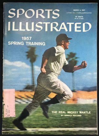 Sports Illustrated March 4 1957 Mickey Mantle Spring Training Ted Williams Nrmt