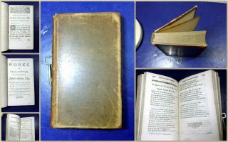 1746 1st Joseph Addison Prose & Poems Thick: 300,  P (fine) Leather Armorial Prov.