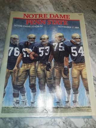 1984 Usc Vs Notre Dame College Football Program Nr