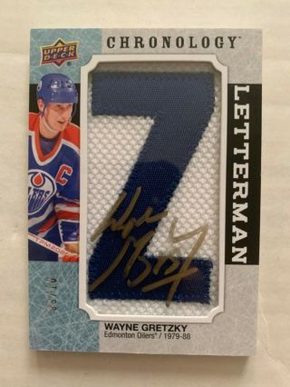 2018 - 19 Upper Deck Chronology Hockey Wayne Gretzky Letterman Card 9/10 The Z