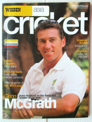Wisden Asia Cricket November 2004 Issue Glenn Mcgarth Cover