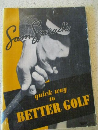 1939 Book Sam Snead 