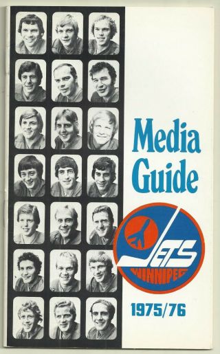 1975 - 76 Winnipeg Jets Hockey Wha Media Guide