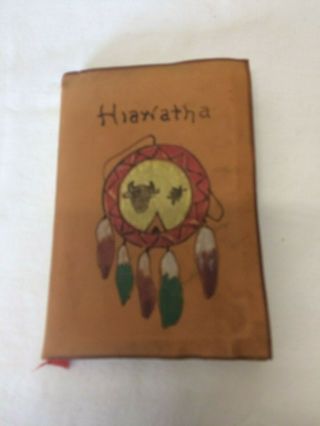 The Song Of Hiawatha Antique Copyright 1898 Leather Cover Minnehaha Edition