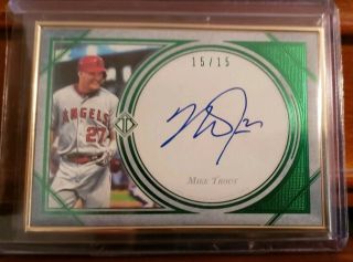 2018 Topps Transcendent Mike Trout Auto Gold Framed Horizontal D 15/15