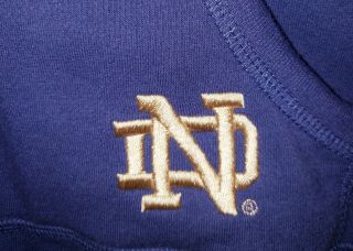 Pro Edge Notre Dame Zip - up Hoodie Sweatshirt Faux fur lined Men Sz Large (EUC) 2