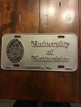 University Of Tennessee Knoxville License Plate Car Tag Pewter 1794 Emphasized