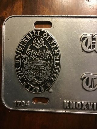 University of Tennessee Knoxville license plate car tag pewter 1794 emphasized 2