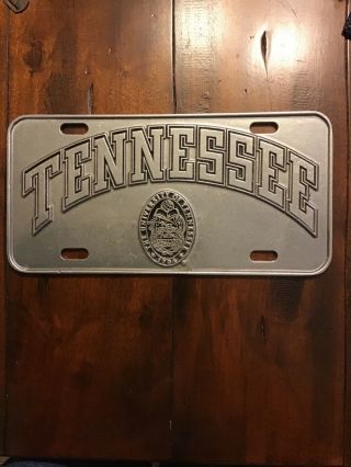 University Of Tennessee Pewter License Plate Car Tag Seal
