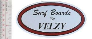 Vintage Surfing California Velzy Surfboards Manhattan Beach,  California Promo Pa