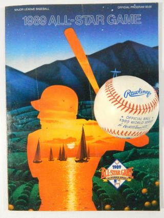 1989 All - Star Game Program With 1989 World Series Baseball Angels Royals Dm78178