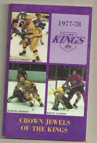 1977 - 78 Los Angeles Kings Hockey Media Guide Yearbook