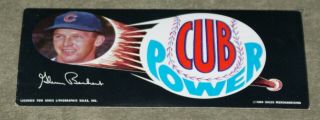 1969 Chicago Cubs Dunkin Donuts Bumper Sticker Glenn Beckert