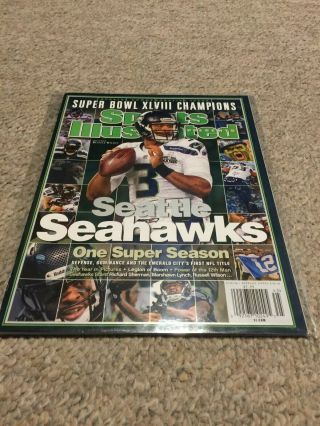 Sports Illustrated Bowl Xlviii Champions Russell Wilson Seattle Seahawks