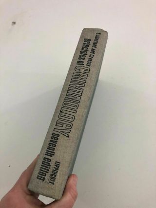Principles of Criminology - Sutherland and Cressey (1966,  Hardcover) 2
